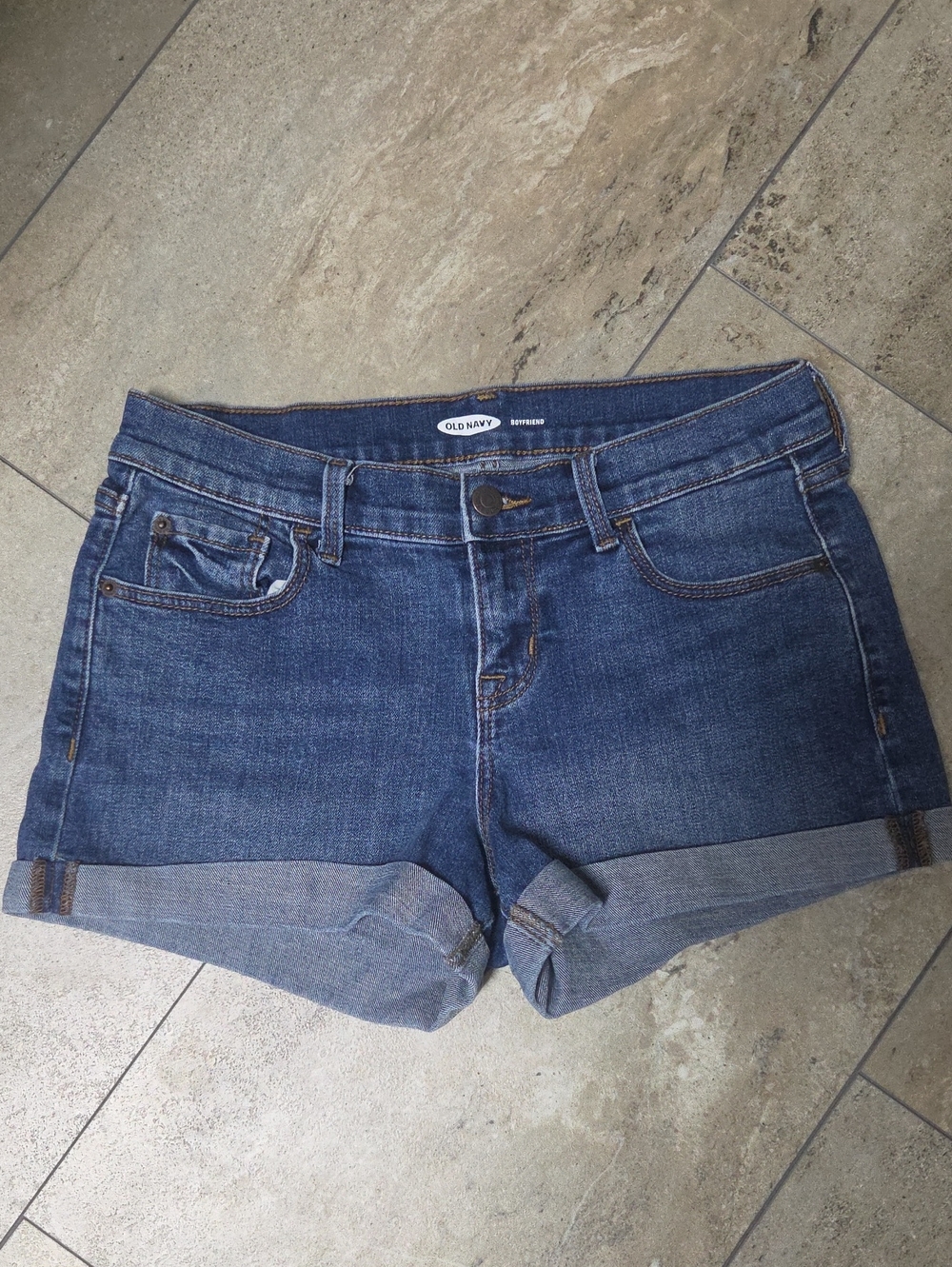 - Old Navy Blue Denim Cuffed Women's Shorts